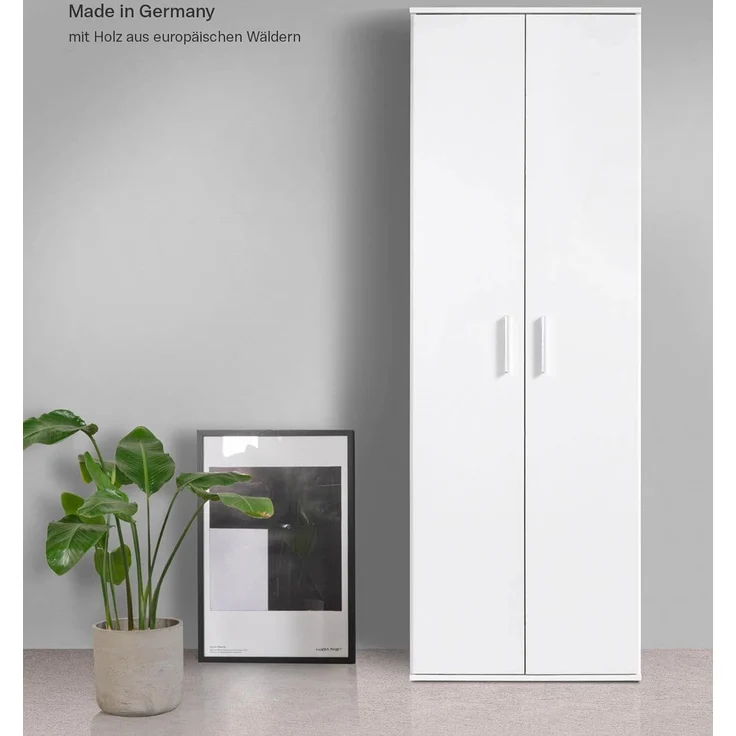 mokebo Mehrzweckschrank Der Lange (60x180 cm, mit einer Kleiderstange & Schuhfächern) Büroschrank, Flurschrank Apothekerschrank oder Aktenschrank Anthrazit – Bild 6