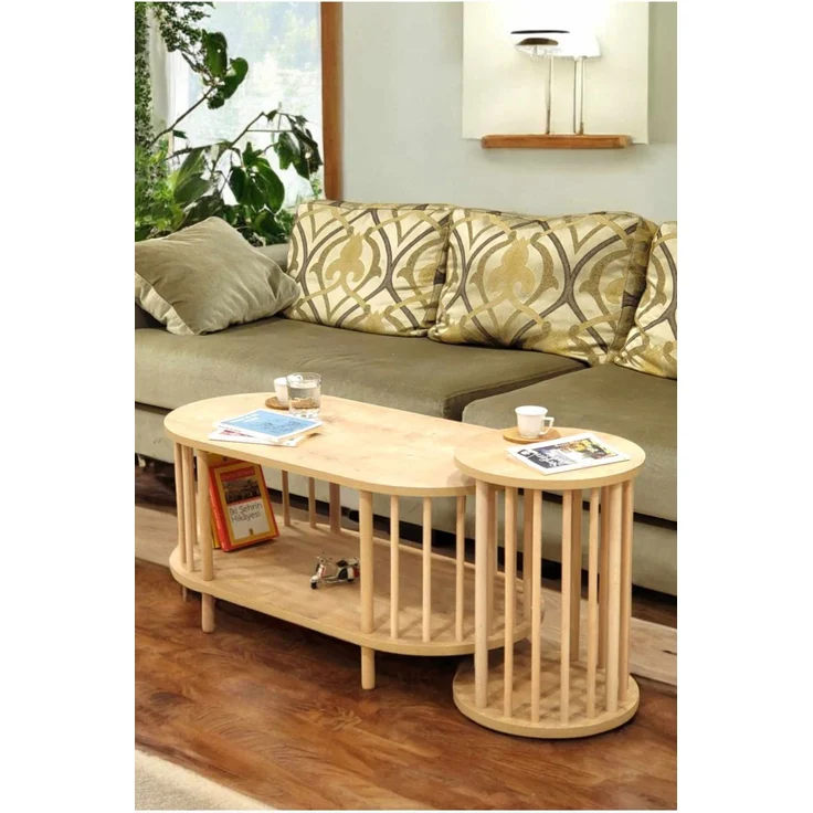 Skye Decor 'Peka111-125 - Sapphire Oak' Couchtisch-Set, Saphir-Eiche, 90 x 43 x 45 cm – Bild 3