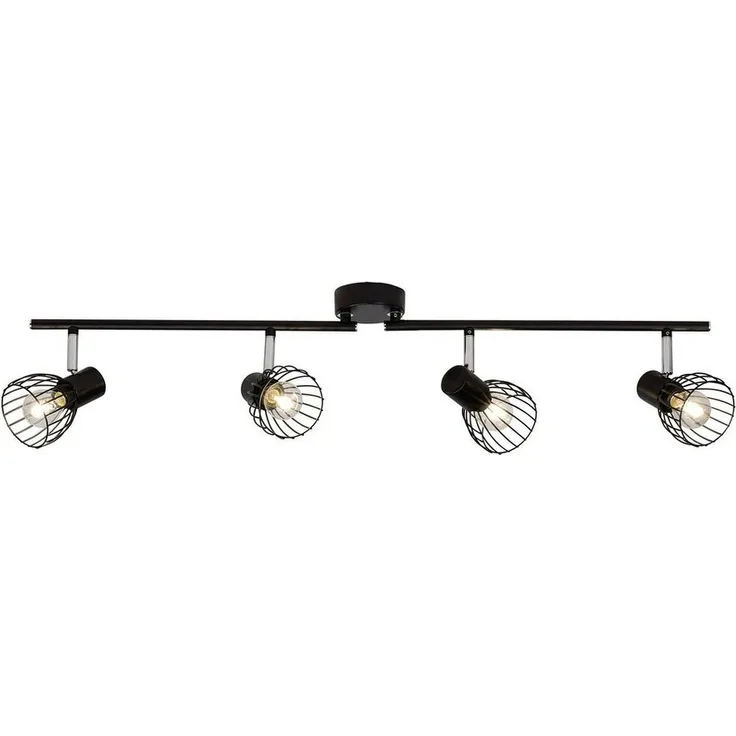 Brilliant Leuchten No. 62132-06 Spotrohr Blacky 4-flammig E14 schwarz