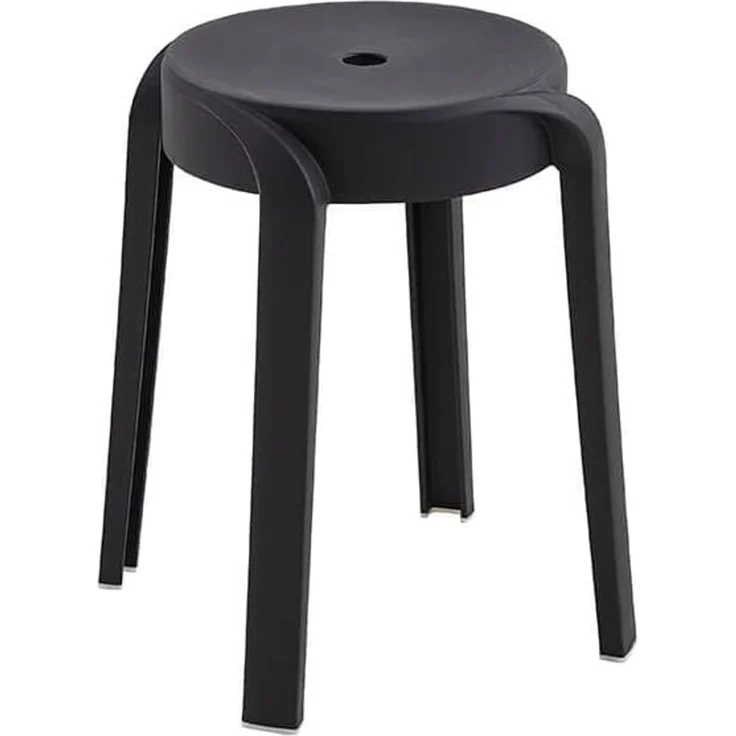 Home Deluxe Hocker NIVO - Schwarz, Polypropylen, 33 x45 x33 cm – Bild 1