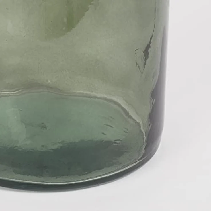 Mica Decorations Rioja Dekorative Flasche, H100 x Ø21 cm, recyceltes grün-graues Glas, rustikale Optik, Unikat – Bild 4