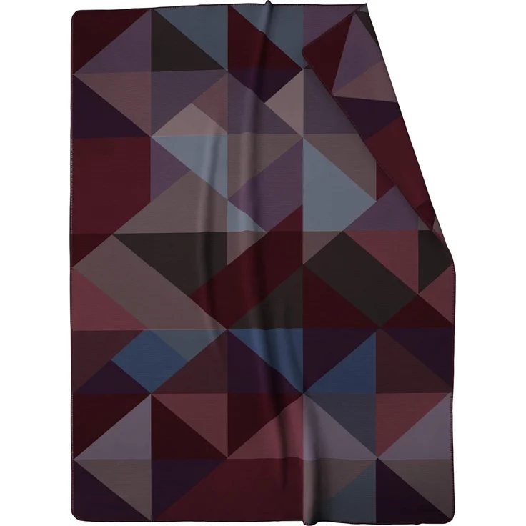 Wohndecke Purple Geometric, lila Sofadecke in 150x200, Decke aus Baumwoll-Mix, Biederlack, Made in Germany – Bild 1