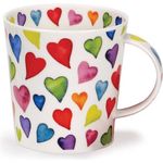 Dunoon Tasse Warm Hearts Cairngorm Jumbotasse 0,48 L Fine Bone China Porzellan, 1-tlg.