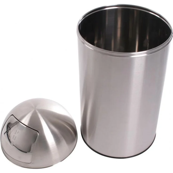 Jago® 'Push' Mülleimer, Edelstahl, 50 Liter, Silber – Bild 4