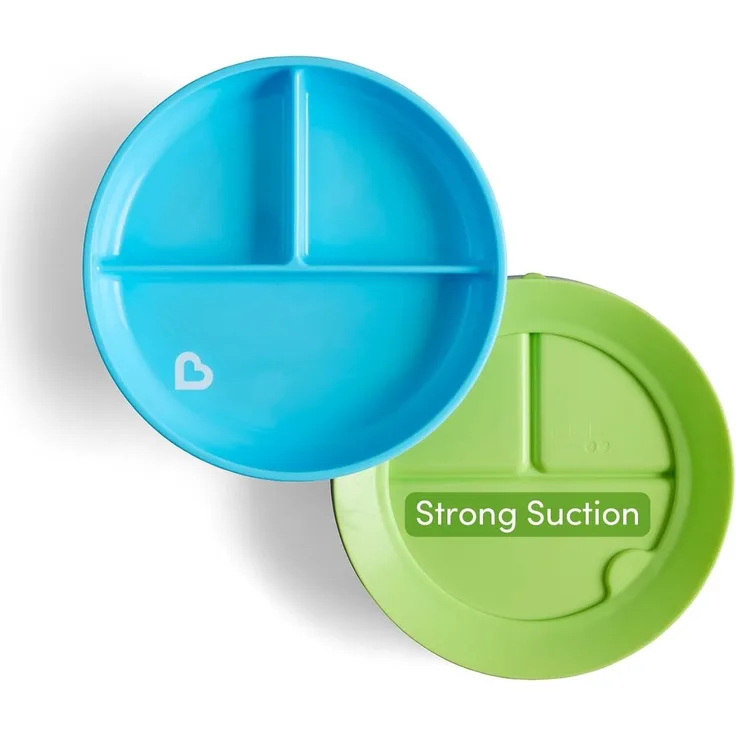 Munchkin Stay Put Teller mit Saugnapf, blau