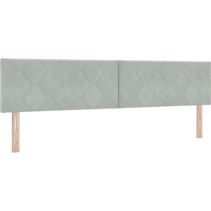 vidaXL Ottoman-Bett mit Matratze und LED Hellgrau 200 x 200 cm Samt 3457233 – Bild 5