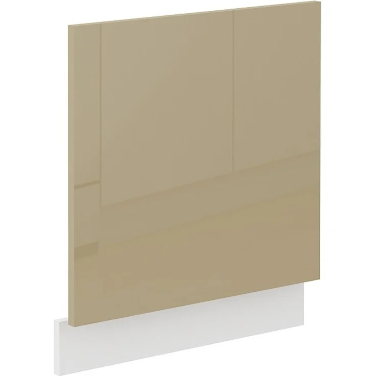 Frontblende Geschirrspüler integriert 60 cm Cappuccino Hochglanz Küche Lara – Bild 1