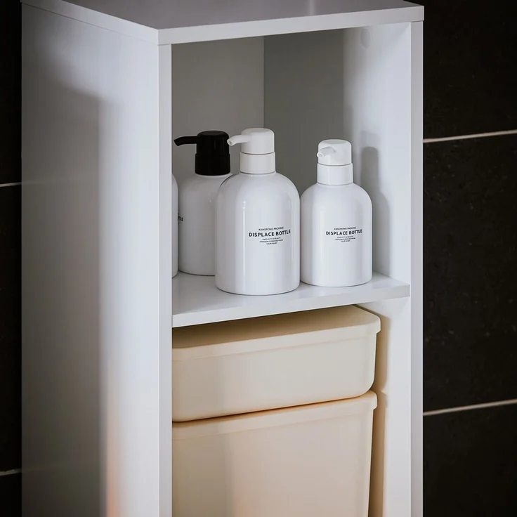 SoBuy BZR158-W Badezimmer-Hochschrank, MDF, Lackiert, Weiß, 32 x 170 x 30 cm – Bild 6