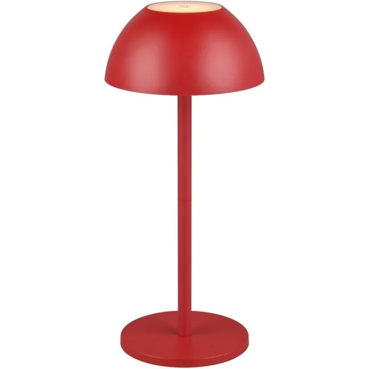 lightling LED Tischleuchte Robert, Touchfunktion, LED fest integriert, Warmweiß, 4 fach Touch, Akkubetrieb, USB-C, Outdoor geeignet, rot