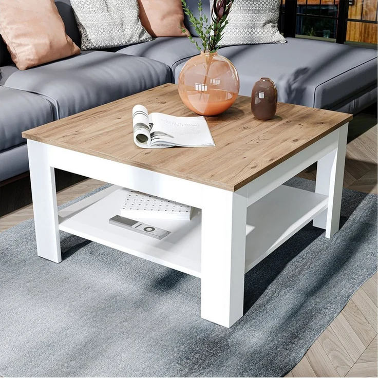 Roomart Wohnzimmertisch Couchtisch HELSINKI mit Ablageboden Wohnzimmertisch Sofatisch modern, Mit unterer Ablage, in zwei Formaten – Bild 2