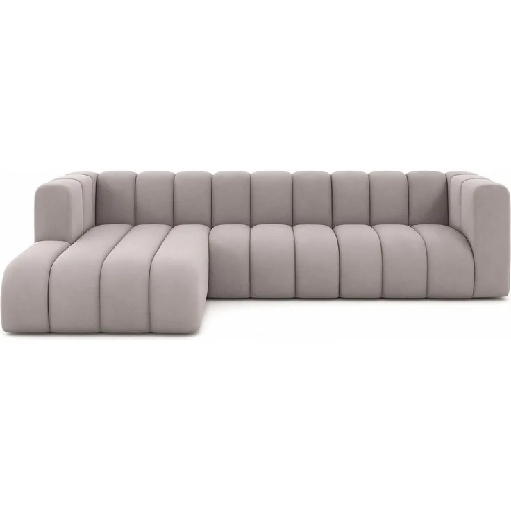 Kaiser Möbel Ecksofa Moderne aus Veloursstoff Salvador Grand L 318 cm, Ecksofa, Tiefe Sitzflächen,Premium-Velours Salvador,Design Soft-Cube