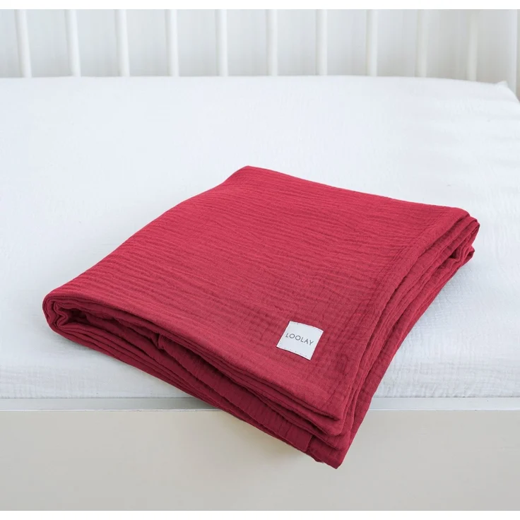 Wohndecke Musselin Tagesdecke 2-lagig dick Baumwolle Decke 120x120 150x200 cm, Loolay, Zweilagige Musselin Tagesdecke, atmungsaktiv & wärmend. – Bild 2