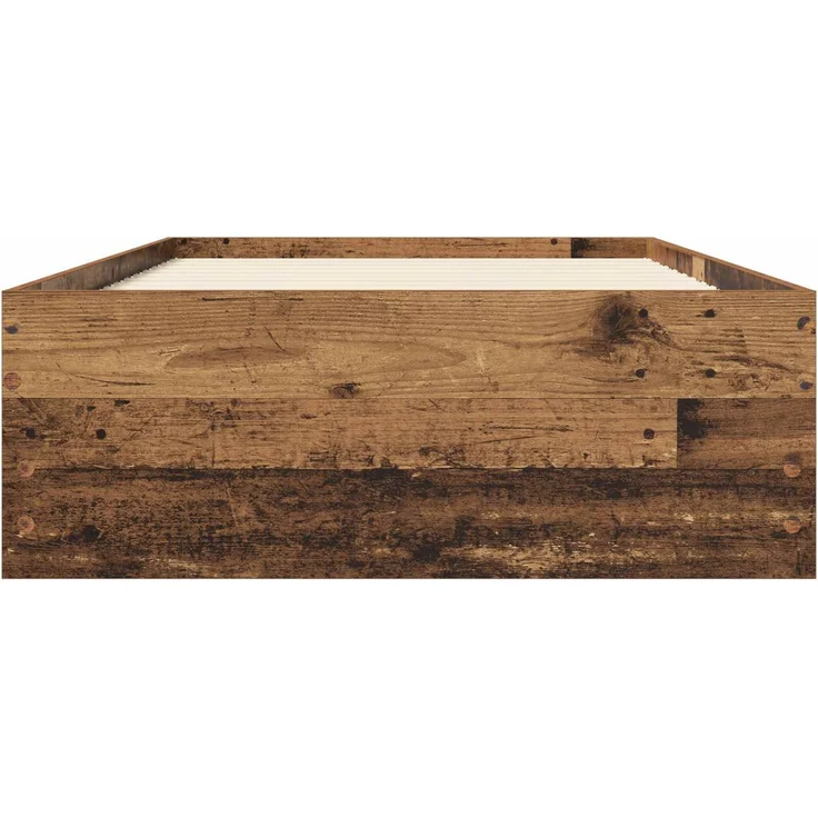 vidaXL Bettgestell mit Stauraum mit Schubladen Altholz Holzwerkstoff 3429608 – Bild 4