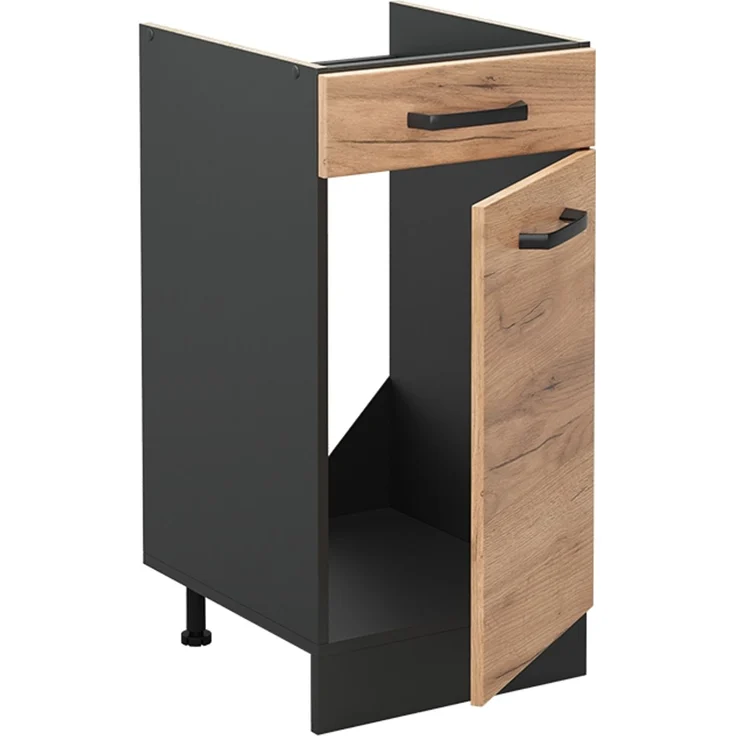 Küchenunterschrank R-Line Goldkraft Eiche/Anthrazit 40 cm Arbeitsplatte Anthrazit Vicco – Bild 3