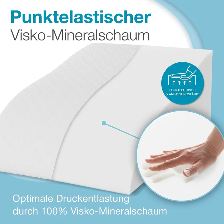 Bein-Lagerungskissen »Visko«, hoch, 62x40x24cm, weiß – Bild 2