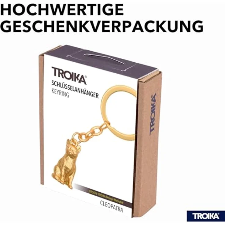 Troika Schlüsselanhänger in Katzenform Cleopatra goldfarben – Bild 7