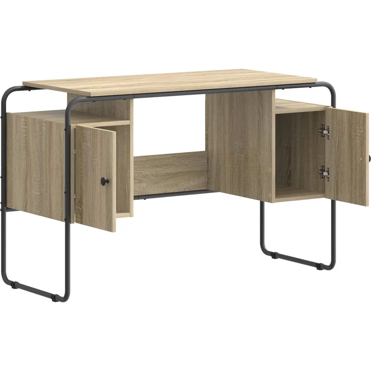 vidaXL Schreibtisch mit Stauraum Sonoma-Eiche 120 x 50,5 x 75,5 cm 8008039 – Bild 3