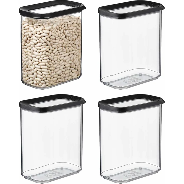 Mepal MODULA Vorratsdose 1500 ml 4er Set schwarz – Bild 1
