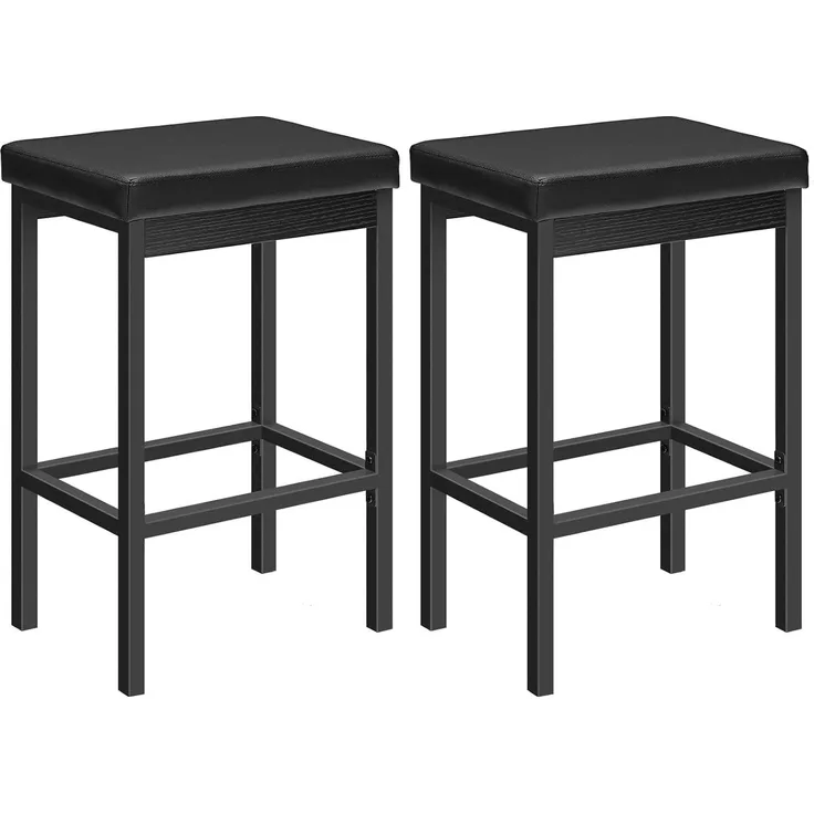Hoobro BARHOCKER Schwarz Barstuhl Küchenhocker (H 63 x T 63 x B 40 cm)