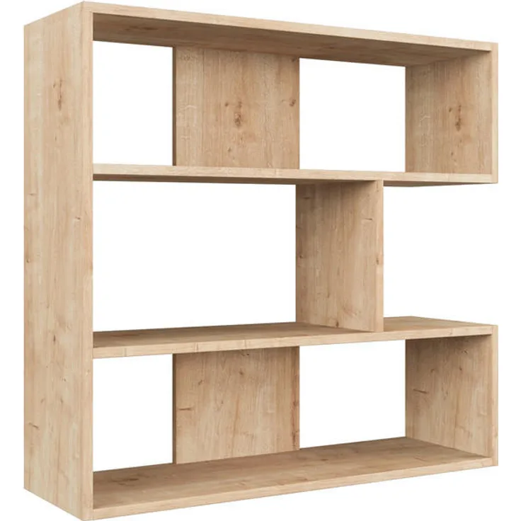 Livetastic Bücherwand Eiche, Holzwerkstoff, 94x89x30 cm, mit Einlegeböden für Wohnzimmer