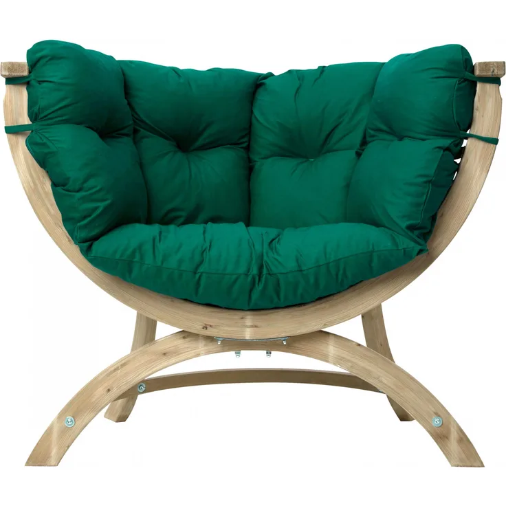 AMAZONAS Loungesessel Siena Uno Verde inkl. Sitzkissen ca. 118,5 x 93,5 x 58 cm für Haus und Garten
