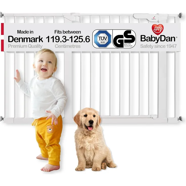 BabyDan Türschutzgitter, extra breit, mit Druckbefestigung