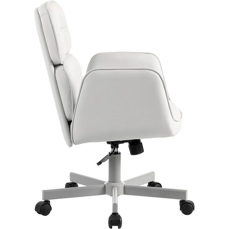 Carryhome 'VIKTORIA' Bürodrehstuhl, Kunstleder creme, 57 x 92.5 x 61 cm, höhenverstellbar, 140 kg belastbar – Bild 6