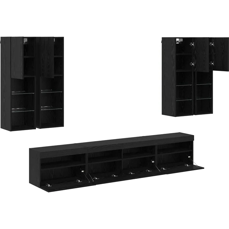 vidaXL TV-Wandschrank-Set mit LED-Lichtern 7 stk. 100 x 30 x 40 cm 3402796 – Bild 9
