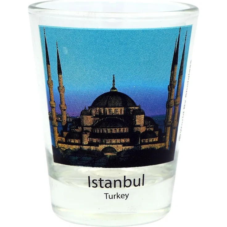 Istanbul Turkey Hagia Sofia Color Photo Shot Glass by World By Shotglass