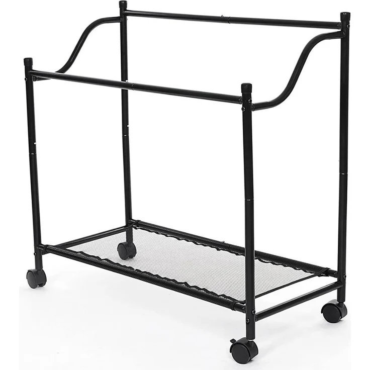 Songmics Wäschesammler auf Rollen mit 4 Fächern, Polyester Grau, 4x35 L / 87,5 x 38,5 x 67/81 cm – Bild 3
