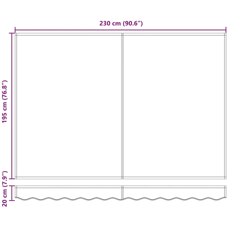 vidaXL Elektrische ausziehbare Markise Gelb, Orange und Weiß 2,5 x 2 m 3421112 – Bild 12