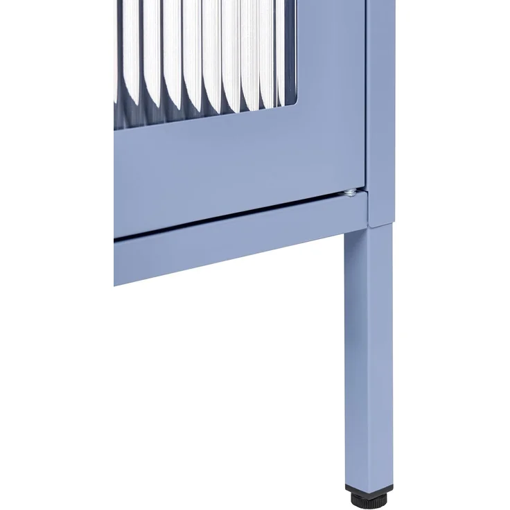 Vitrine mit Glastüren HARLYN 90 cm Metall Blau – Bild 8