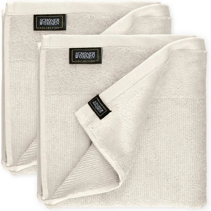SCHÖNER WOHNEN-Kollektion Handtücher Sense, Frottee (2-St), mit Velourborte, hautschmeichelnde Airtouch Qualität, super weich – Bild 3