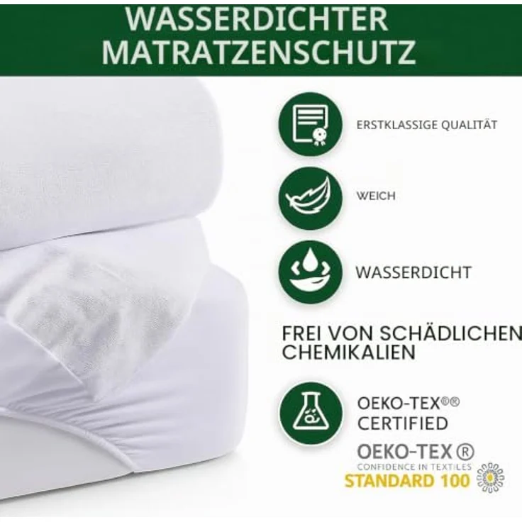 Dudu N Girlie Matratzenschoner, Frottee, 100% wasserdicht, 50 x 100 cm – Bild 8