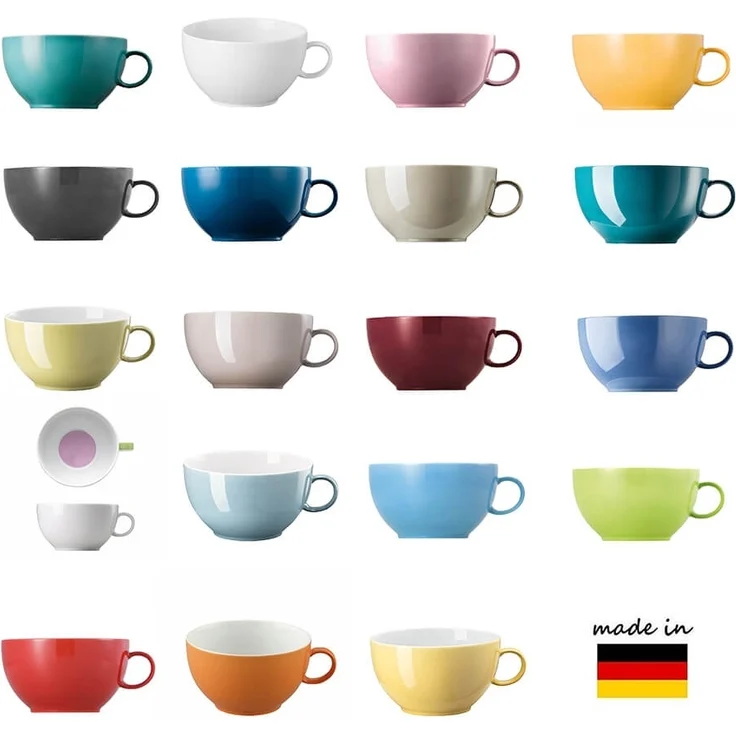 Thomas Sunny Day Cappuccinotasse, Obertasse, Porzellan, Greige / Grau Beige, Spülmaschinenfest, 380 ml, 14672 – Bild 3