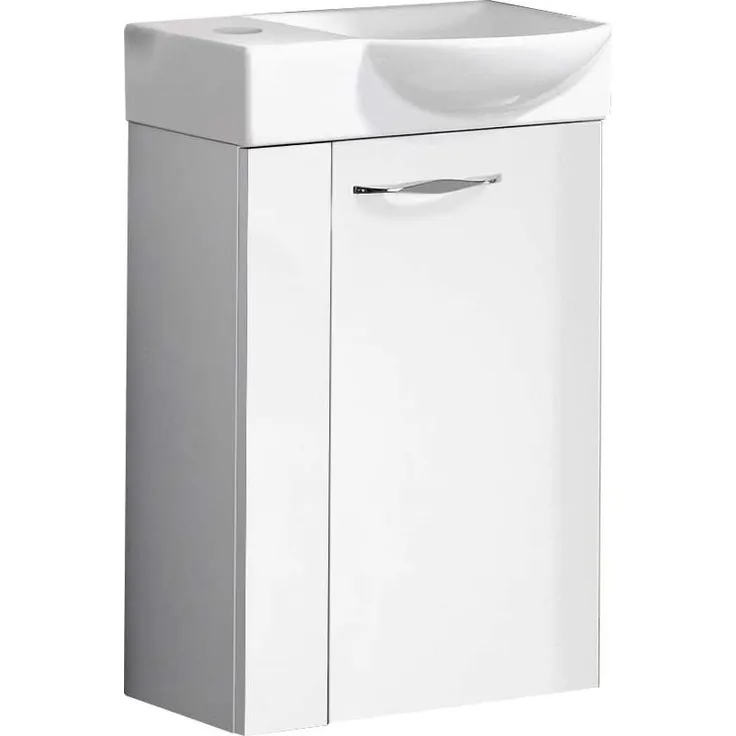 Fackelmann SCENO Gäste WC Set 45 cm, rechts, Weiß, 2-teilig