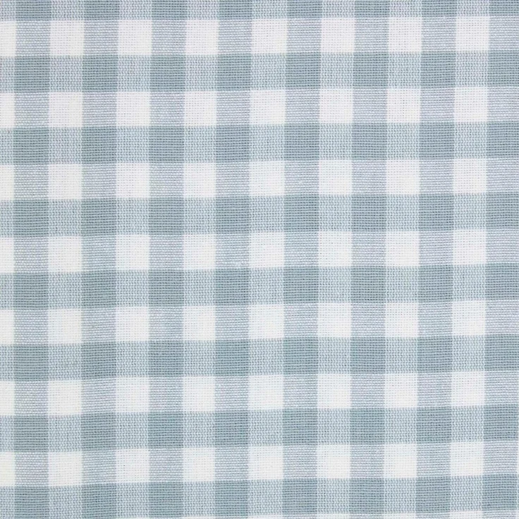 Homescapes Gardine Gardinen mit Ösen Gingham blaugrün im 2er Set, 137x117 cm – Bild 3