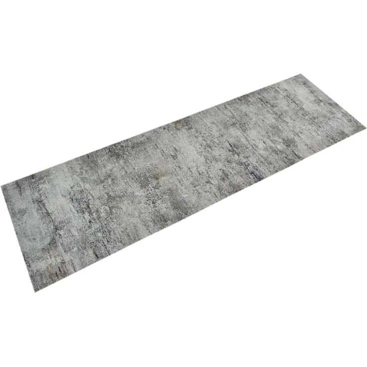 vidaXL Küchenteppich Waschbar Beton 60x180 cm Samt 136571