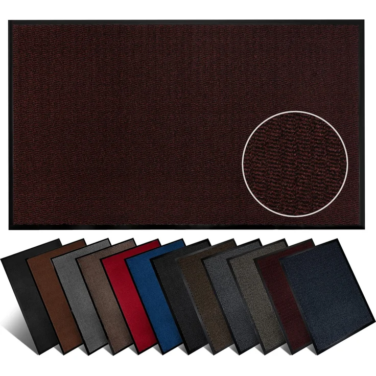 Furni24 Fußmatte - Rot-Schwarz, 90 x 150 cm – Bild 1