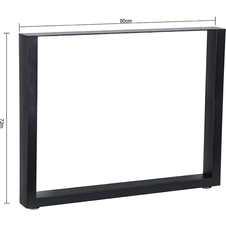 Tischuntergestell 90x72cm Möbelfüße Schwarz Tischbeine Industrie Bankkufen Stahl – Bild 10