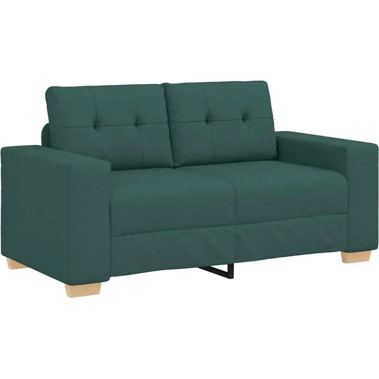 vidaXL Loveseat Sofa Dunkelgrün 160x77x82 cm Stoff 4105073 – Bild 2