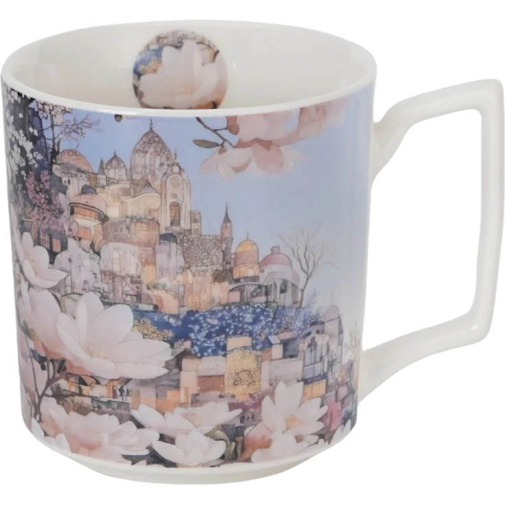 DUO Becher 450 ml MODERN CITY OF MAGNOLIAS New Bone China Porzellan – Bild 2