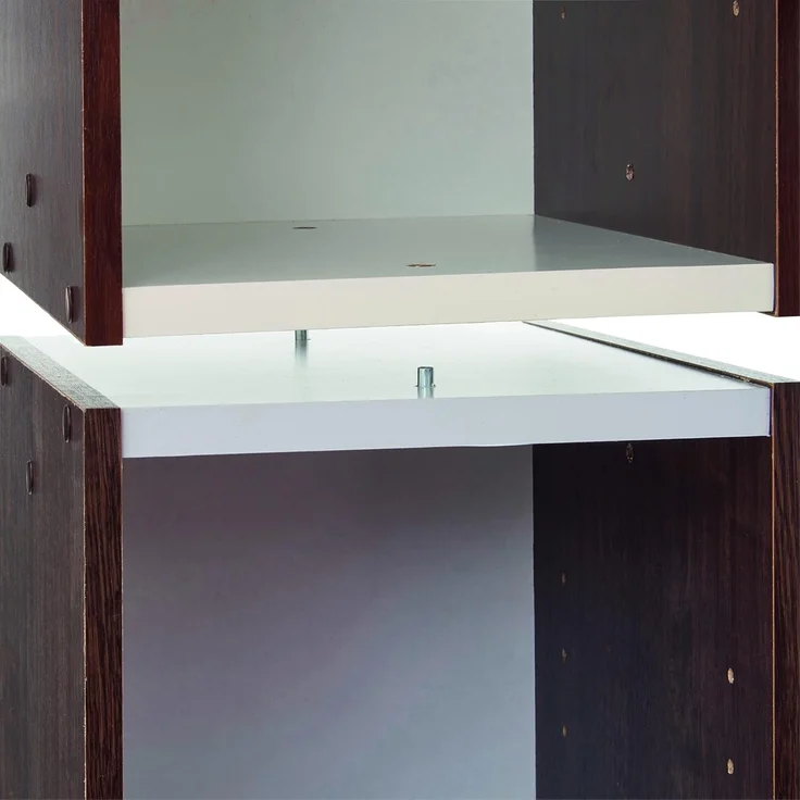 Iris Ohyama Platzsparendes Regal, 2 Ebenen, Set aus 2, Braun, Verstellbar, Modular, Für Wohnzimmer, Homeoffice, Schlafzimmer, Organisation, Bücher, CD, Dekor, Einfache Montage, UB-6025 – Bild 7