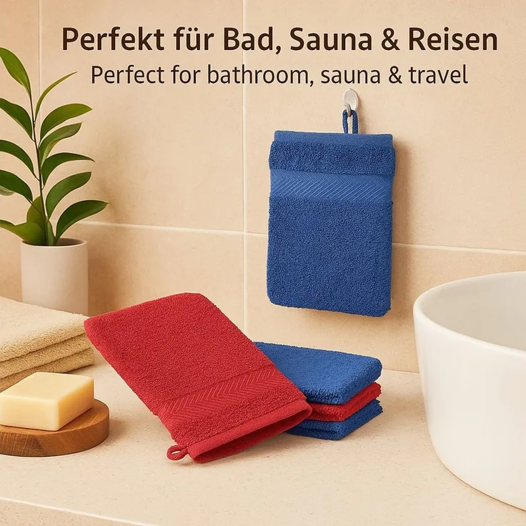 Betz Waschhandschuh 10 Stück Waschhandschuhe Palermo Frottee Größe 16x21 cm