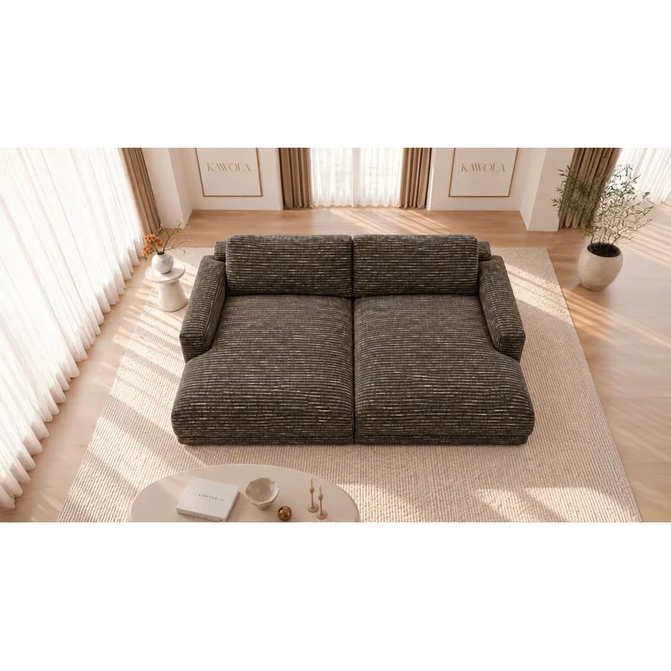 KAWOLA Big Sofa MARLIN Stoff braun 80 x 168 x 262 cm – Bild 4