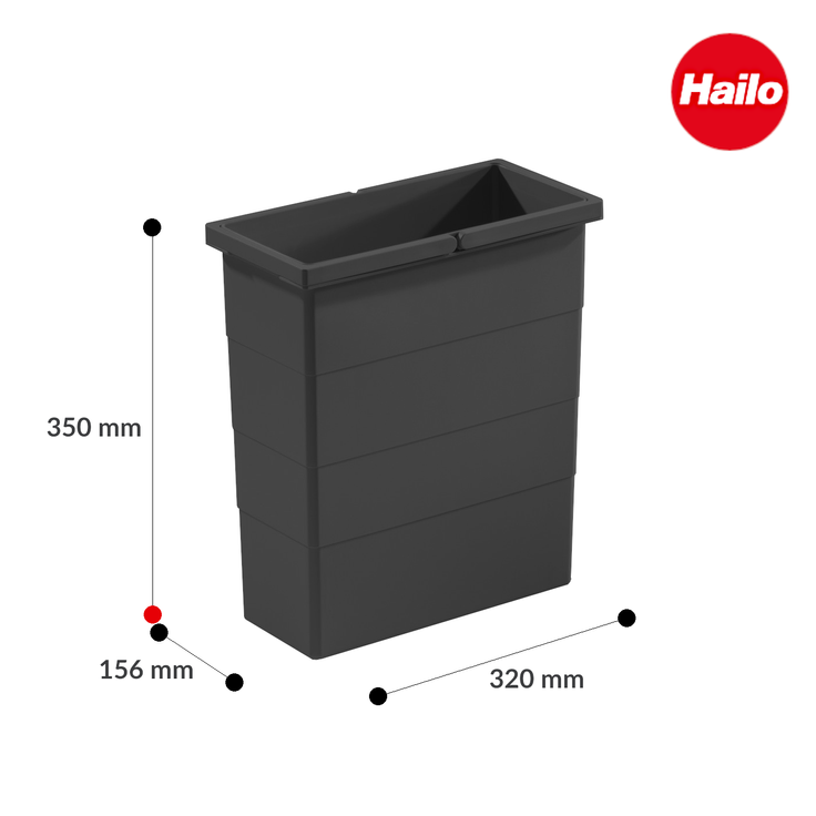 HAILO 1129929 Ersatzeimer 14 Liter für AS Cargo Soft short 500 dunkelgrau / Ersatzteil – Bild 3