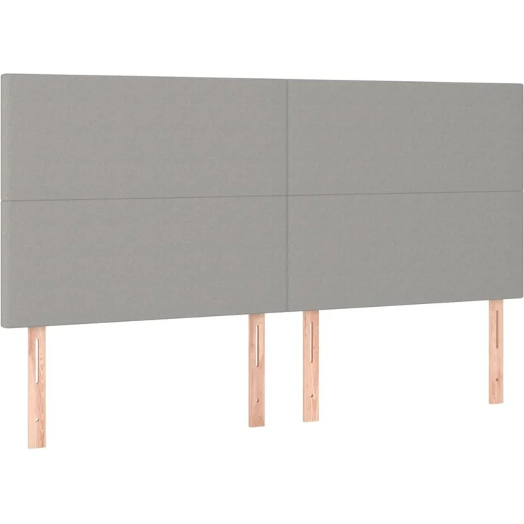 vidaXL Kopfteile 4 Stk. Hellgrau 80 x 5 x 78/88 cm Stoff 3116058 – Bild 2