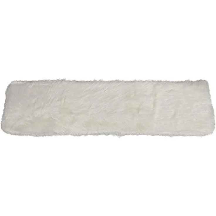 Tischläufer aus Kunstfell, creme / weiß, 30x120 cm, Tischband, Mitteldecke – Bild 4