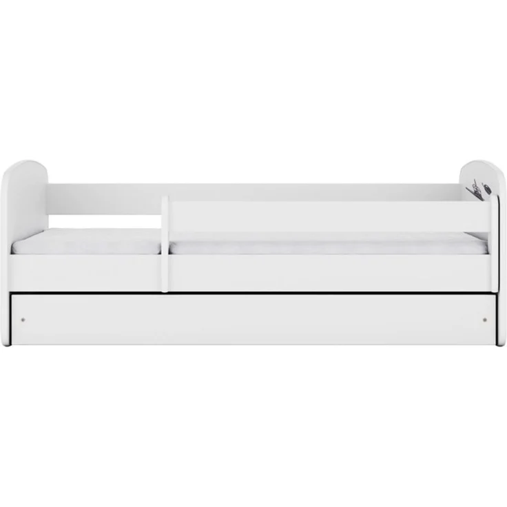 Raumhirsch Furniture Kinderbett 70x140, 80x160, 80x180 cm - Komplettset mit Matratze & Schublade (Bett für Jungs, Einzelbett für Kinder 2–12 Jahre mit Rausfallschutz), verschiedene Farben & Designs – Bild 4