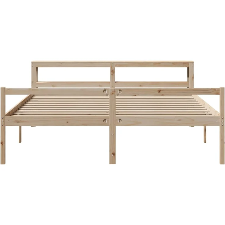 vidaXL Seniorenbett mit Kopfteil 200x200 cm Massivholz Kiefer 3305873 – Bild 4